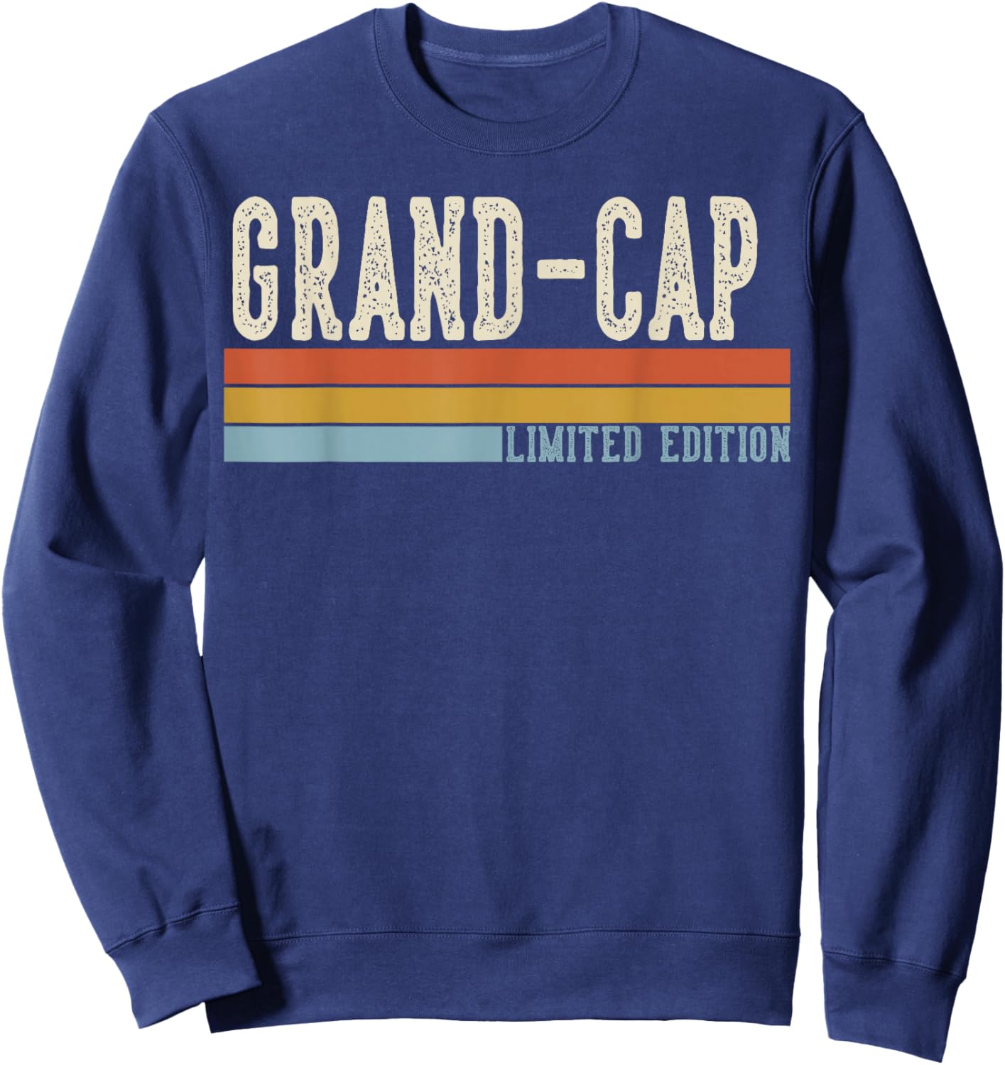 Grand-Cap Vintage Grandpa Retro Fathers Day Sweatshirt - Sweatshirt | Navy