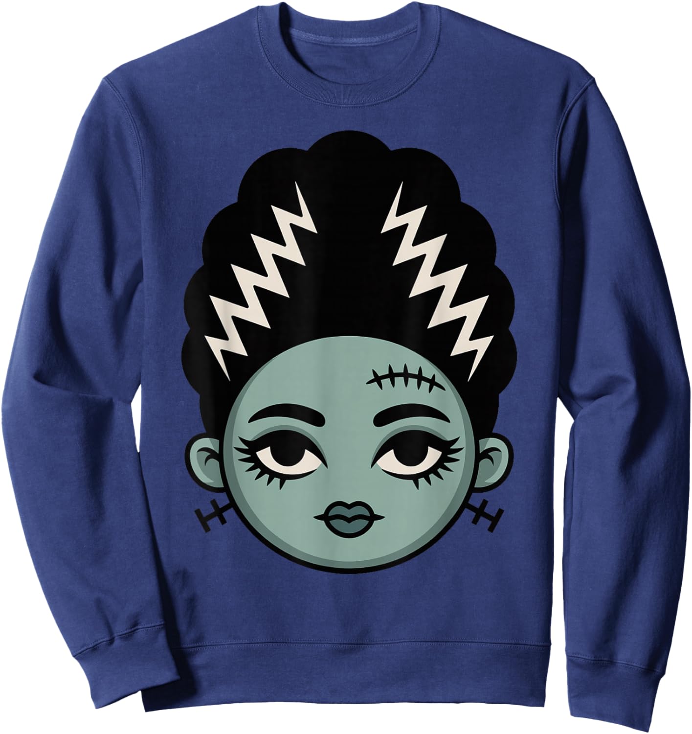 Cute Monster Bride Face Kawaii Halloween Costume Sweatshirt - Sweatshirt | Navy