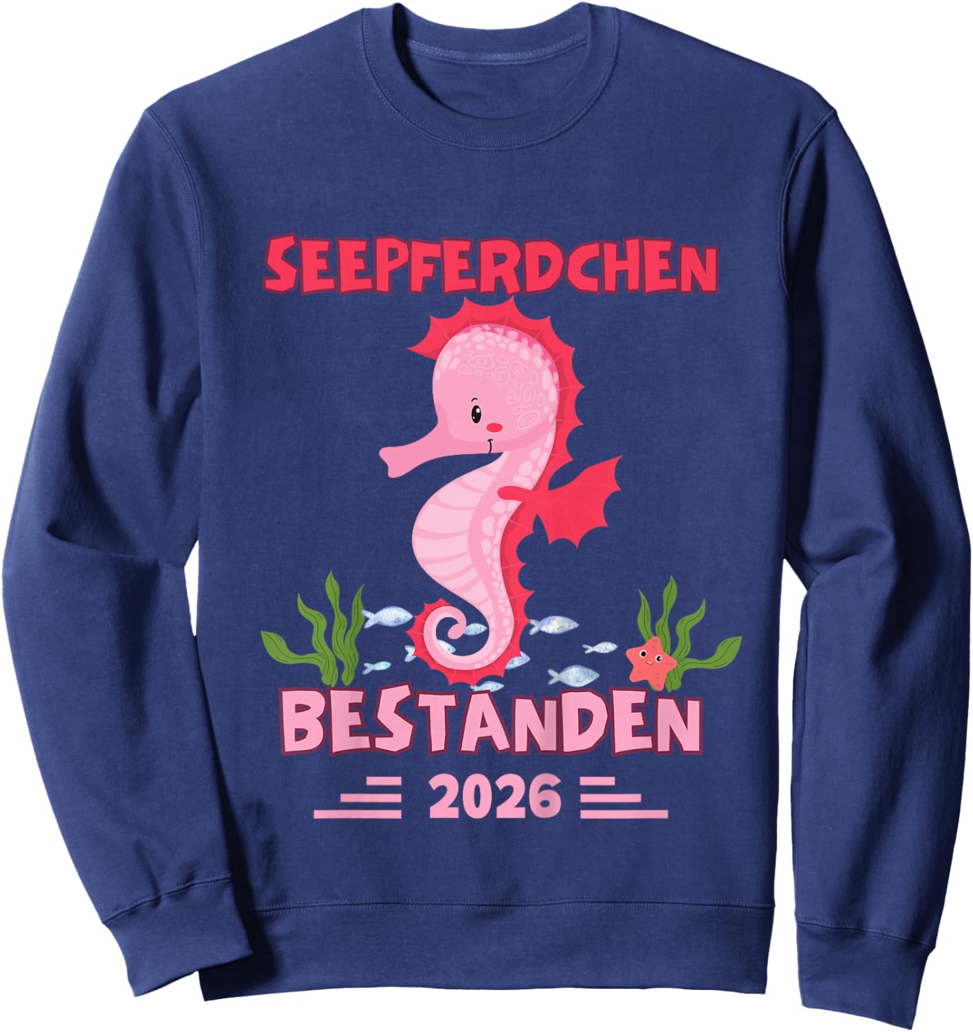 Seahorse Bestanden Frühschwimmer Badge, 2026 Sweatshirt - Sweatshirt | Navy