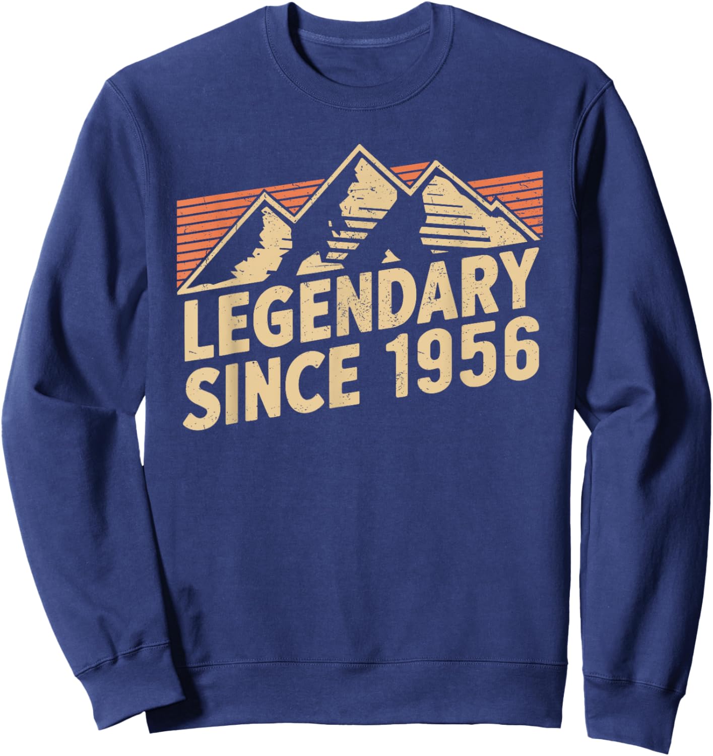Legendary Since 1956 Birthday Mountain Retro Vintage 1956 Sweatshirt - Sweatshirt | Navy