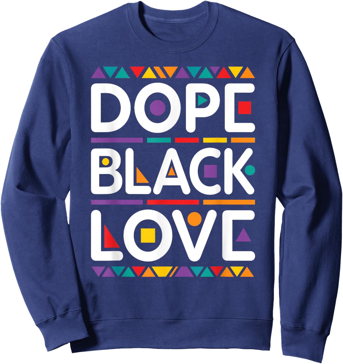Matching Couple Dope Black Love Melanin Cute Melanated Sweatshirt - Sweatshirt | Navy