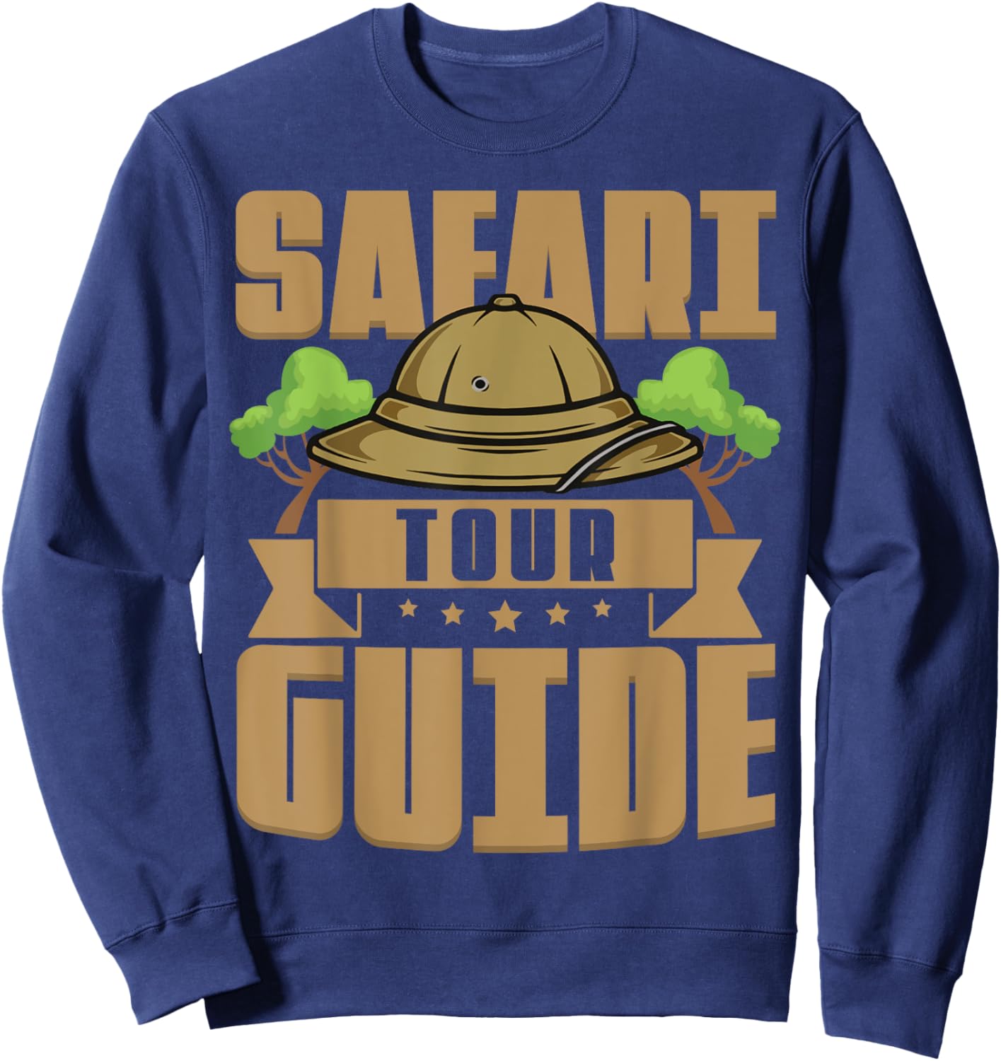 Safari Tour Guide Cool Animal Africa Halloween Zoo Costume Sweatshirt - Sweatshirt | Navy