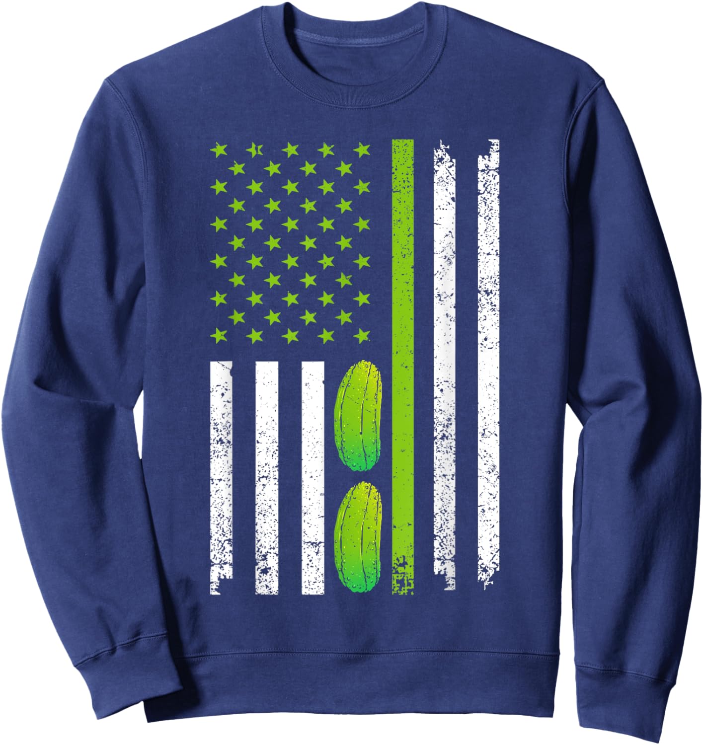 Pickle Design Women Kids Gag Pickle Novelty Costume Sweatshirt - Sweatshirt | Navy