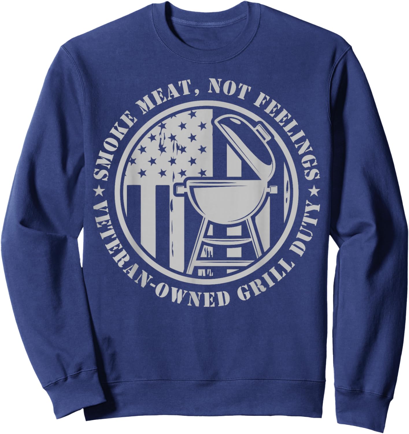 Grilling PitMaster BBQ Meat Smoker Barbeque USA Grill Dad Sweatshirt - Sweatshirt | Navy
