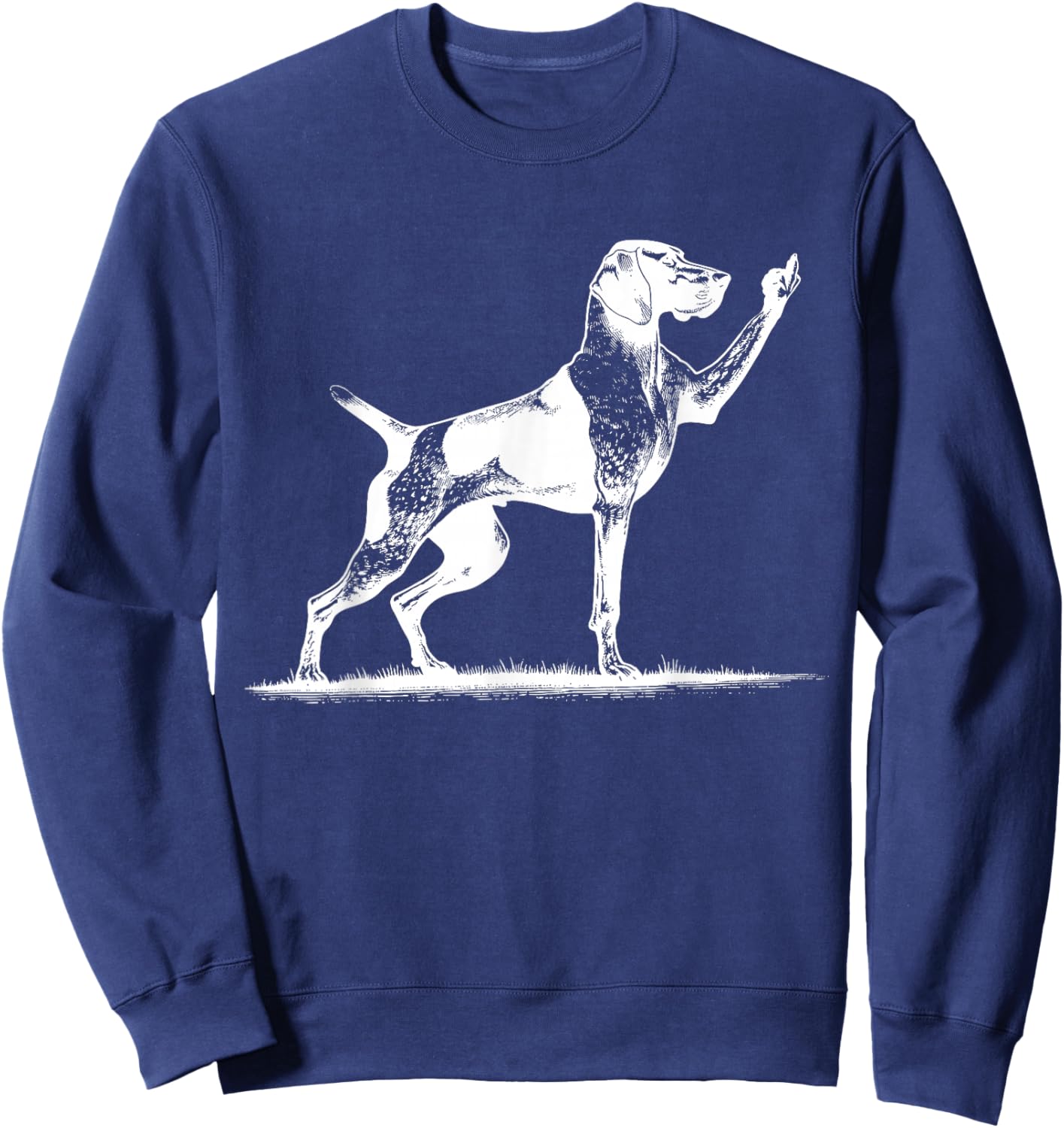 Rude Pointer Dog Asshole German Shorthaired Pointer Dog Sweatshirt - Sweatshirt | Navy