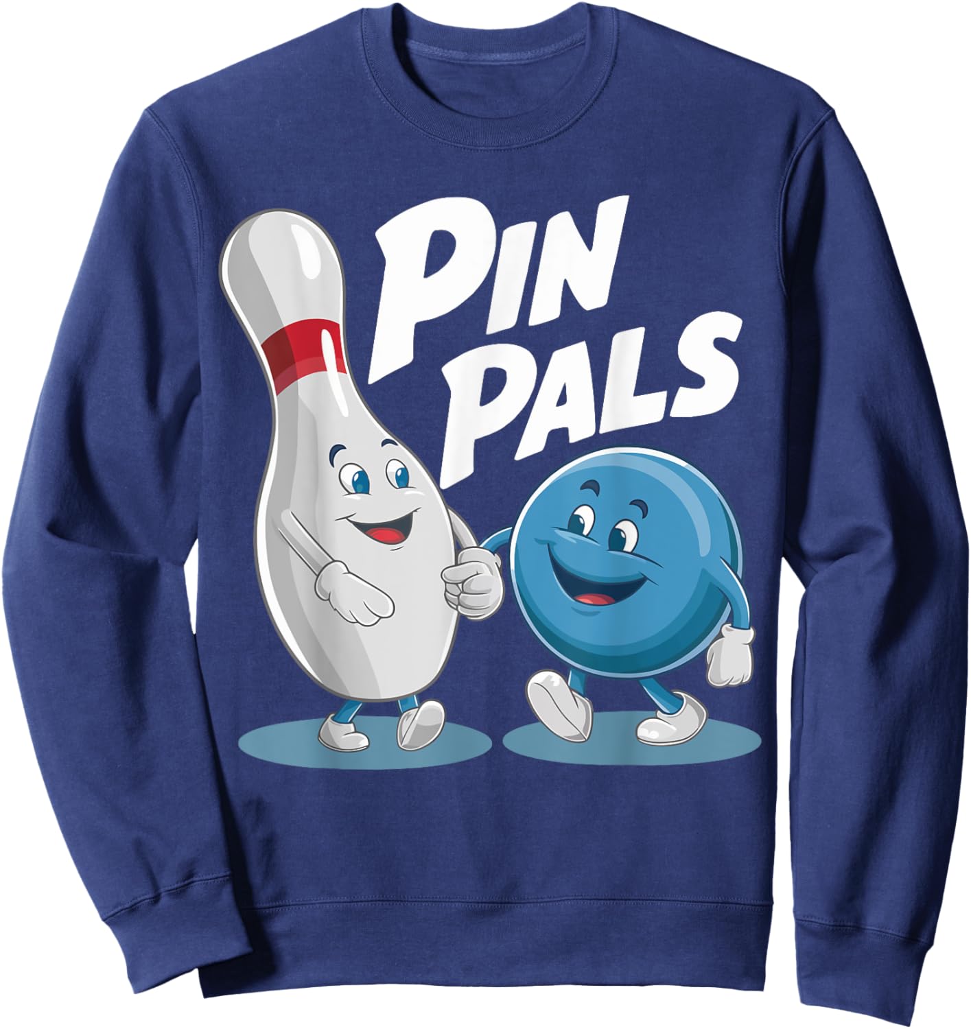 Pin Pals Bowling Funny Bowlers Boys Girls Team Players Sweatshirt - Sweatshirt | Navy