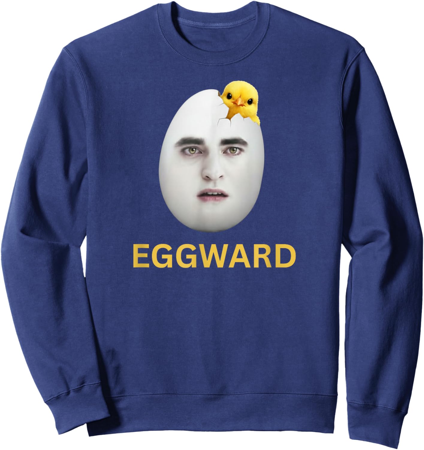 Unique Eggward Design Sweatshirt - Sweatshirt | Navy