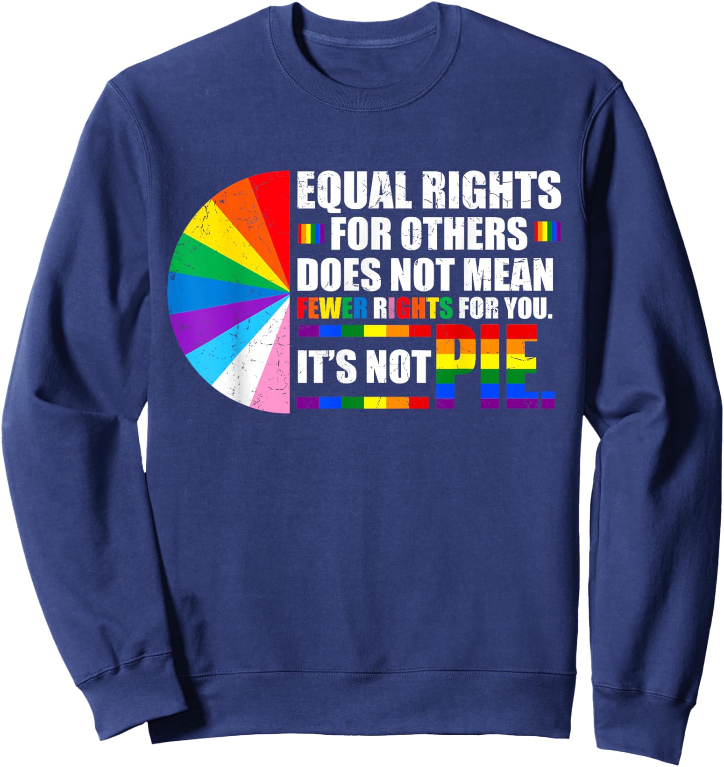 LGBTQ Equal Rights Gay Pride Month Rights Men Kids Sweatshirt - Sweatshirt | Navy