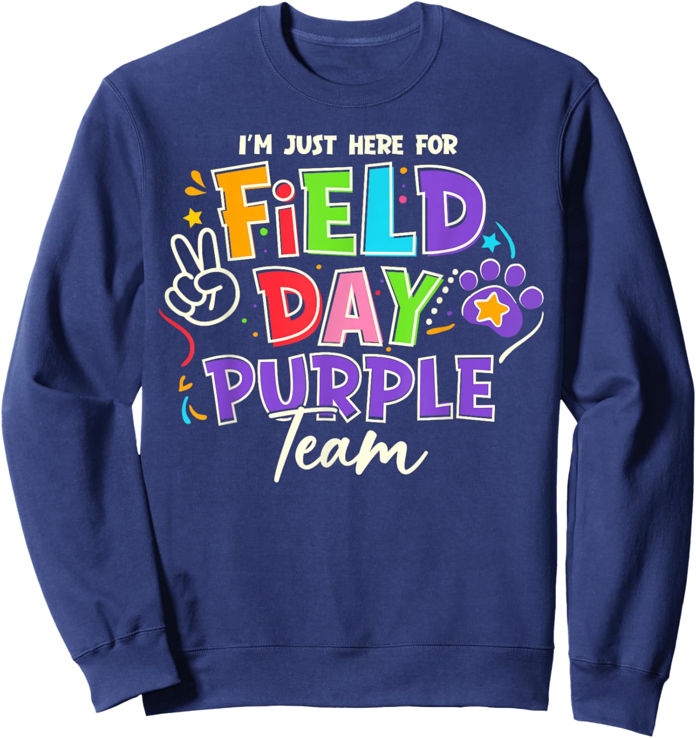 Field Day Trip Purple Team Color Game Competition Boys Girls Sweatshirt - Sweatshirt | Navy
