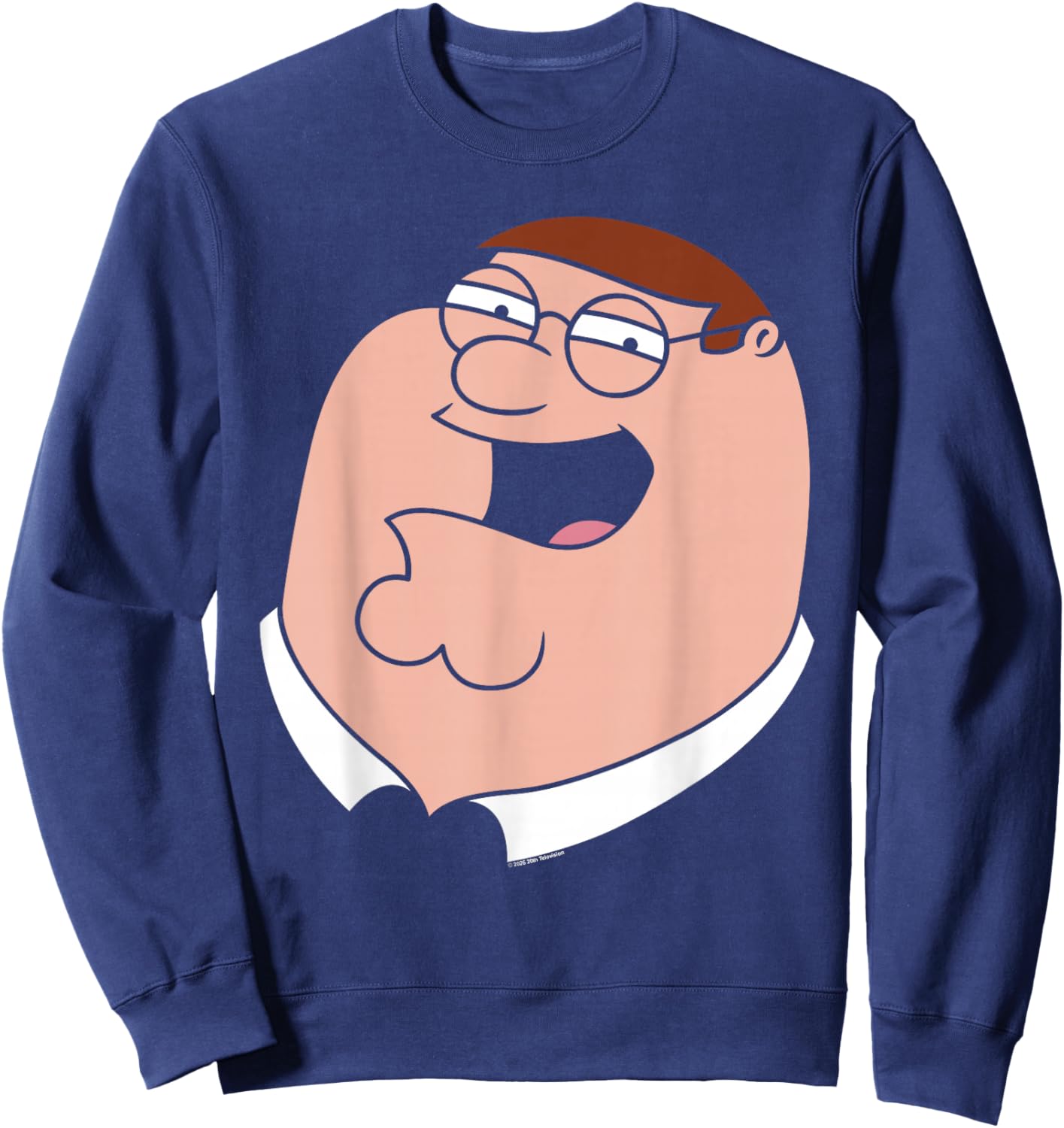 Family Guy Peter Griffin Oversized Portrait Funny Cartoon Sweatshirt - Sweatshirt | Navy