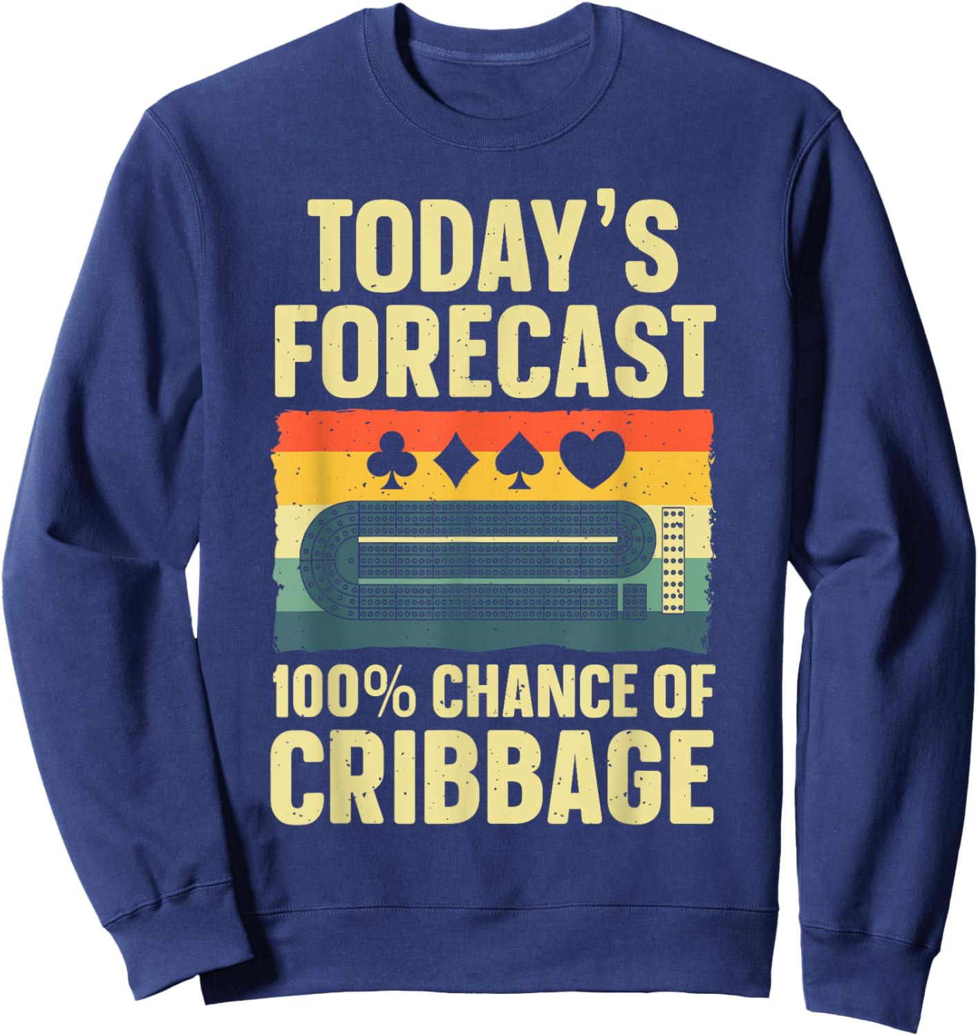 Funny Cribbage Design Women Kids Card Game Cribbage Sweatshirt - Sweatshirt | Navy