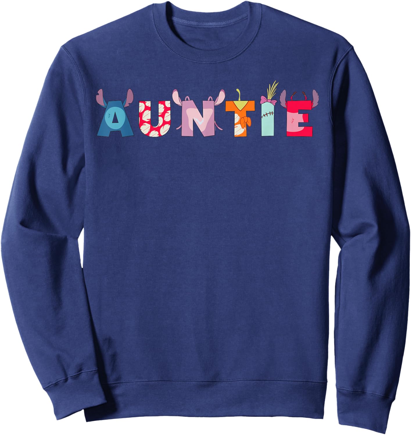 Disney Lilo & Stitch Auntie Birthday Gift Family Disney Trip Sweatshirt - Sweatshirt | Navy