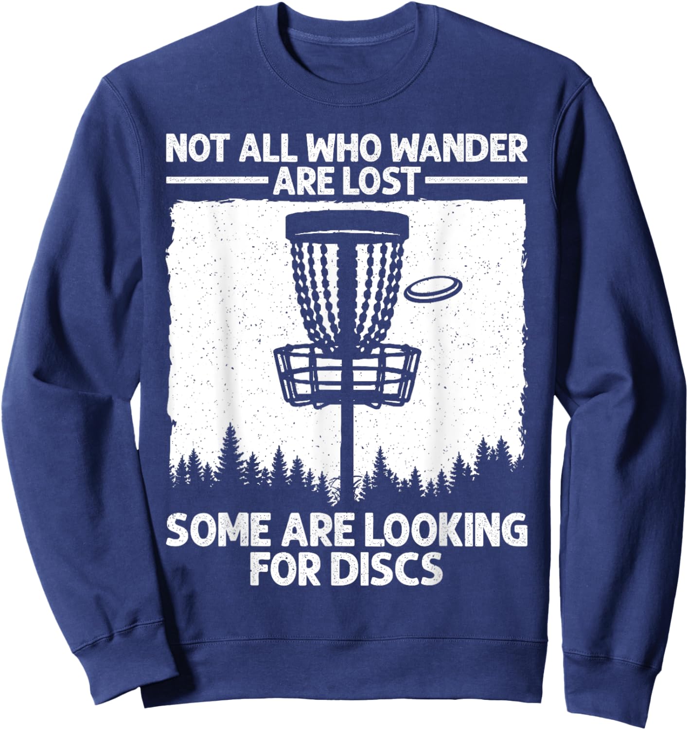 Funny Disc Golf Art Women Kids Disc Golfer Disc Golf Sweatshirt - Sweatshirt | Navy