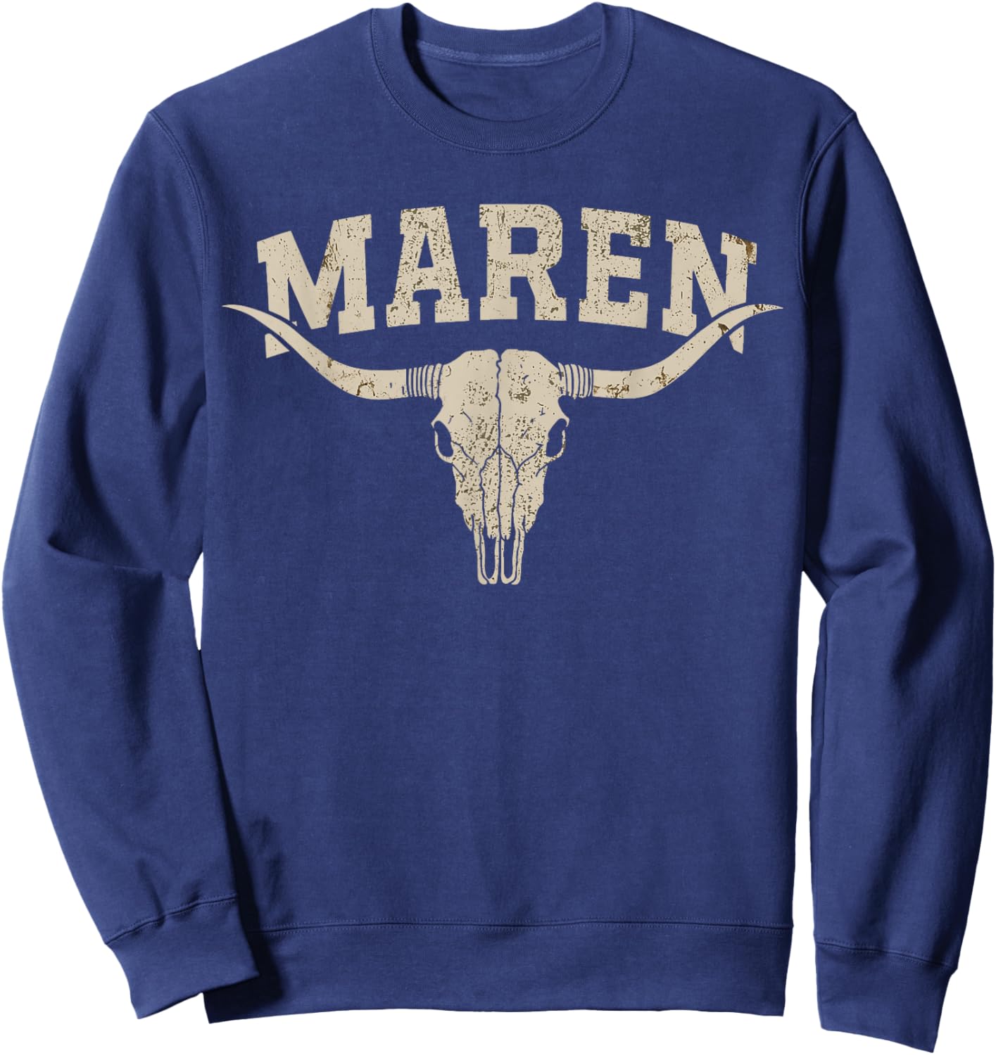Vintage Maren Name Graphic Gift Women Kid Boy Girl Sweatshirt - Sweatshirt | Navy