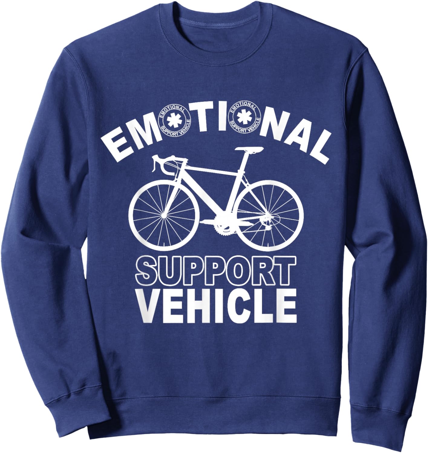 Cycling - Emotional Support Vehicle! Bicycle! Sweatshirt - Sweatshirt | Navy