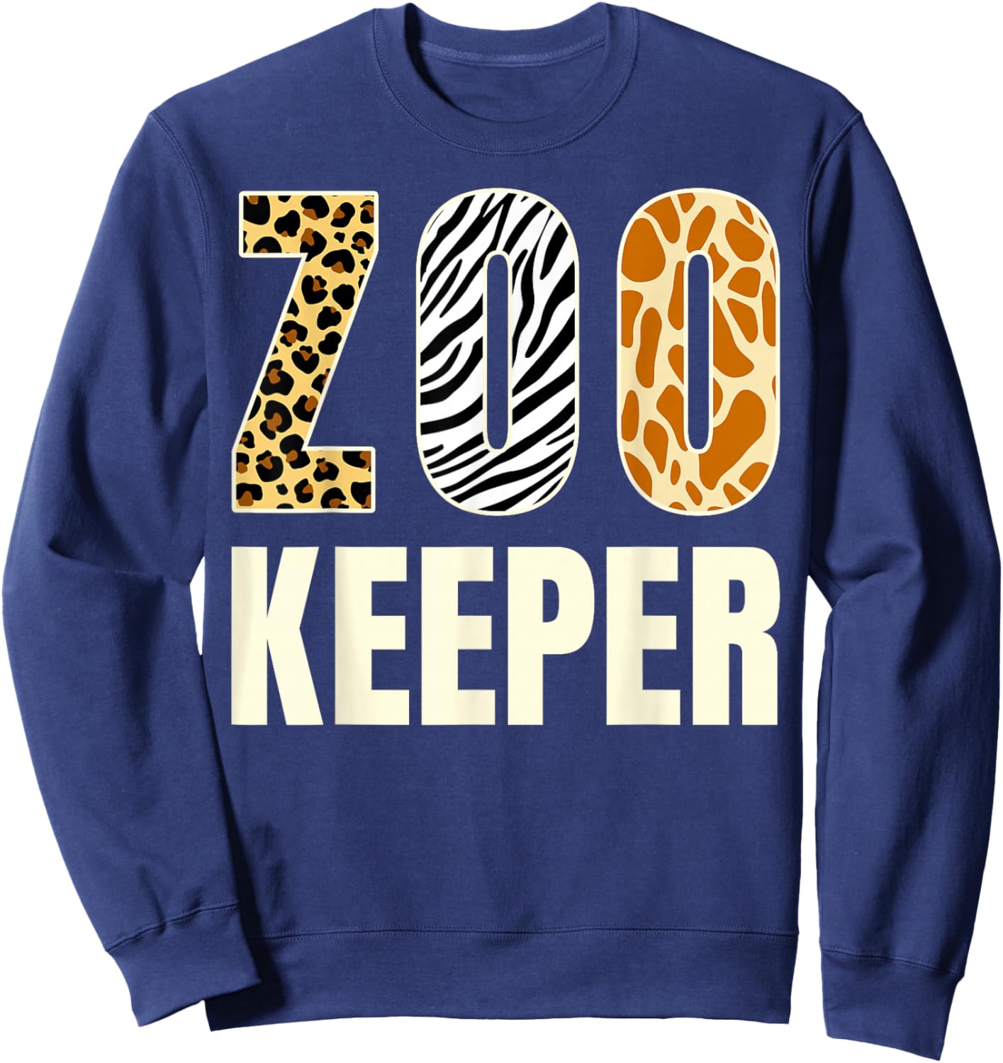 Zookeeper Zoo Animals Savanna Safari Funny Halloween Costume Sweatshirt - Sweatshirt | Navy