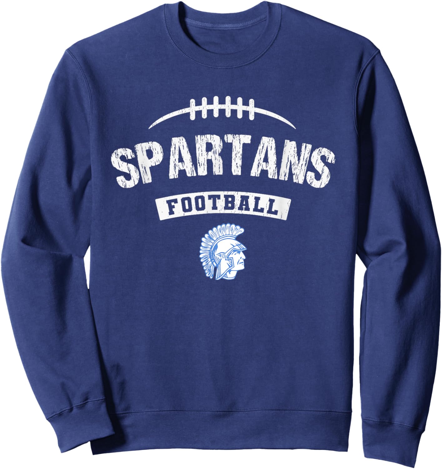 Lake Forest Spartans Logo Football Distressed HS Sweatshirt - Sweatshirt | Navy