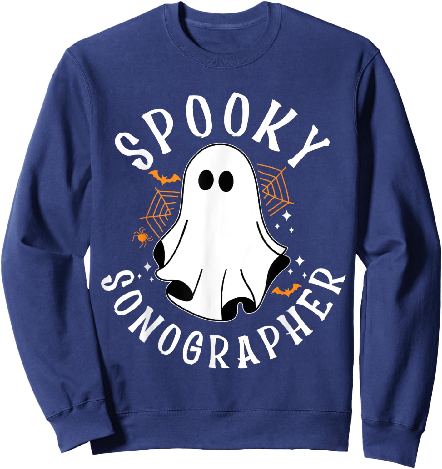 Spooky Sonographer, Halloween Sonography, Ultrasound Tech Sweatshirt - Sweatshirt | Navy