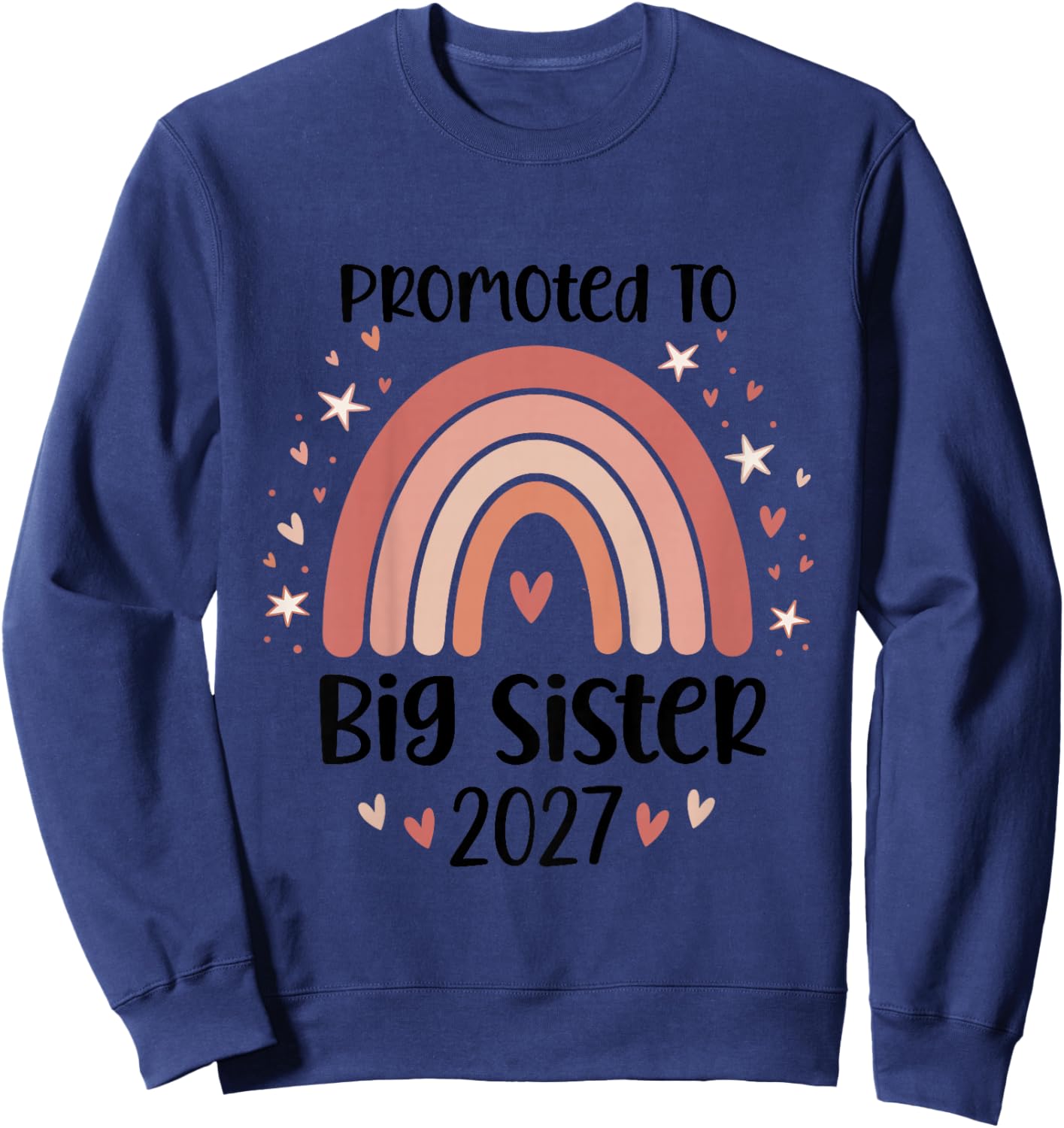 Promoted to Big Sister 2027 Announcement Sweatshirt - Sweatshirt | Navy