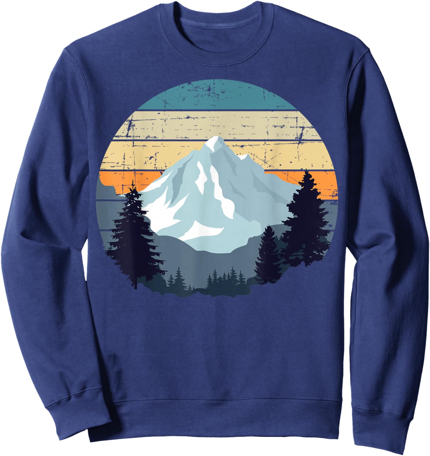 Timeless Mountain, Nature Trees and Forest Sweatshirt - Sweatshirt | Navy