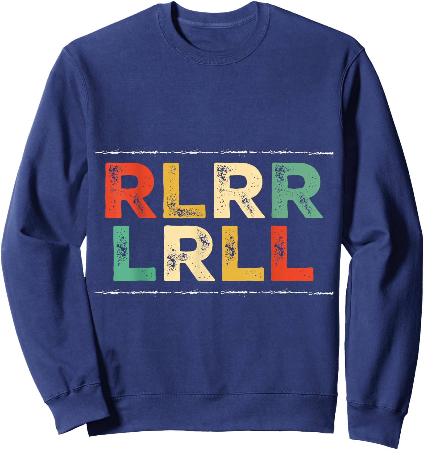 Drummer RLRRLRLL Motif Musique rétro Sweatshirt - Sweatshirt | Navy