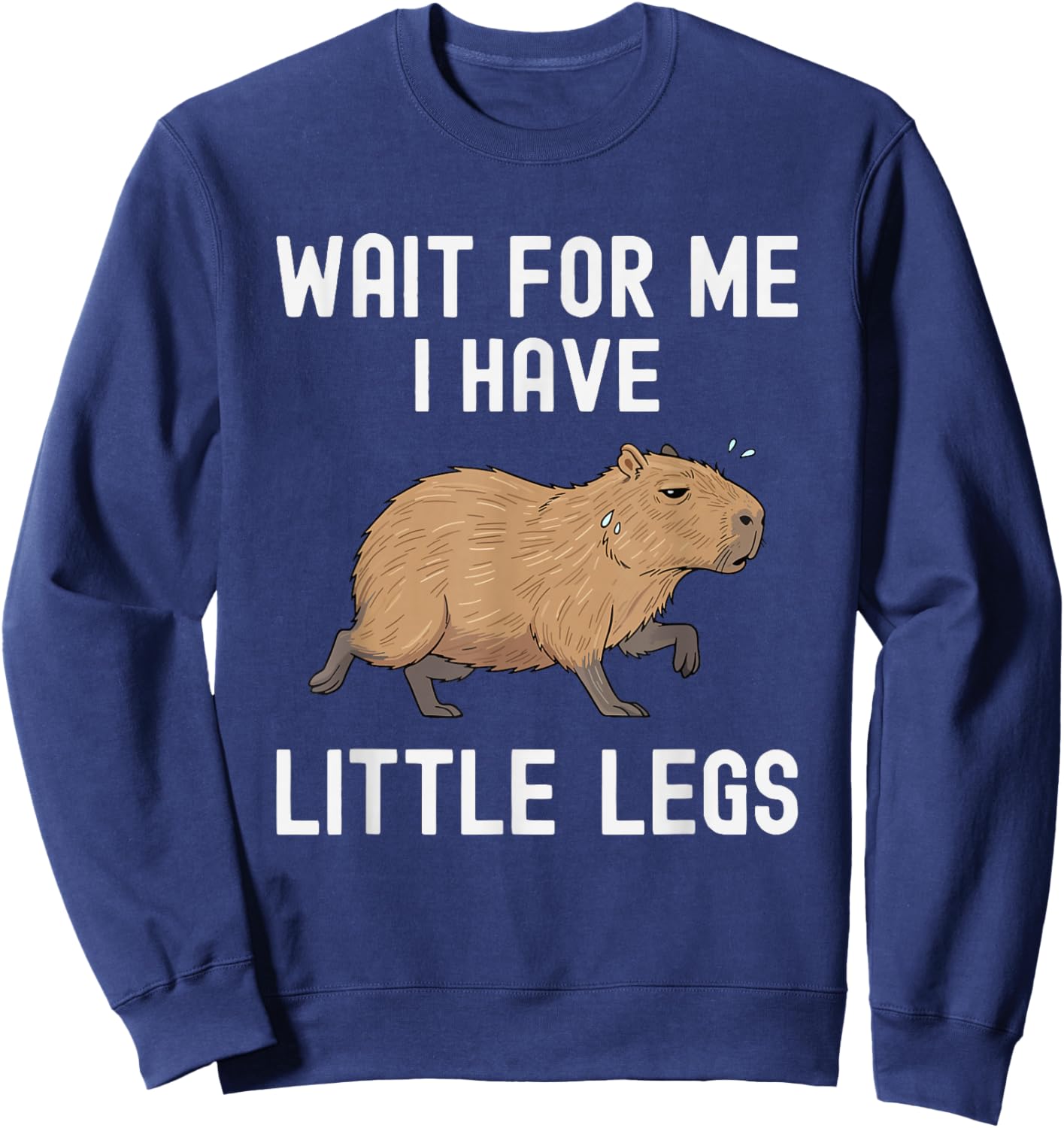 Wait for me, I Have Little Legs Capybara Short Legs Jagues Sweatshirt - Sweatshirt | Navy