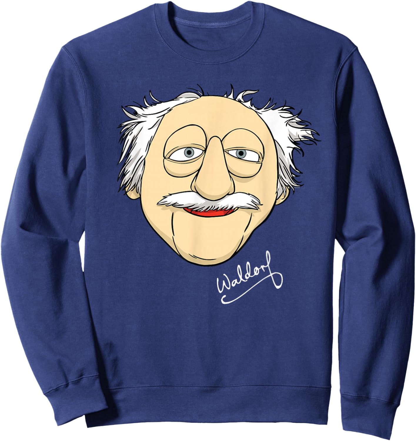 Disney The Muppets Waldorf Big Face Sweatshirt - Sweatshirt | Navy