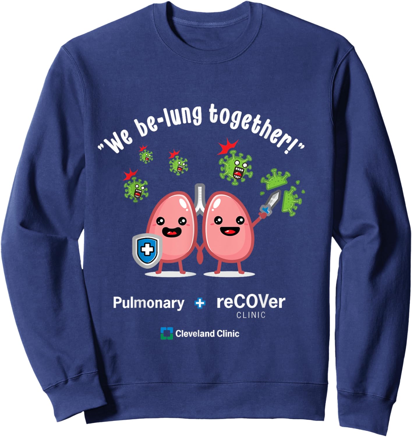 Pulmonary and Recover Dark Colored Sweatshirt - Sweatshirt | Navy