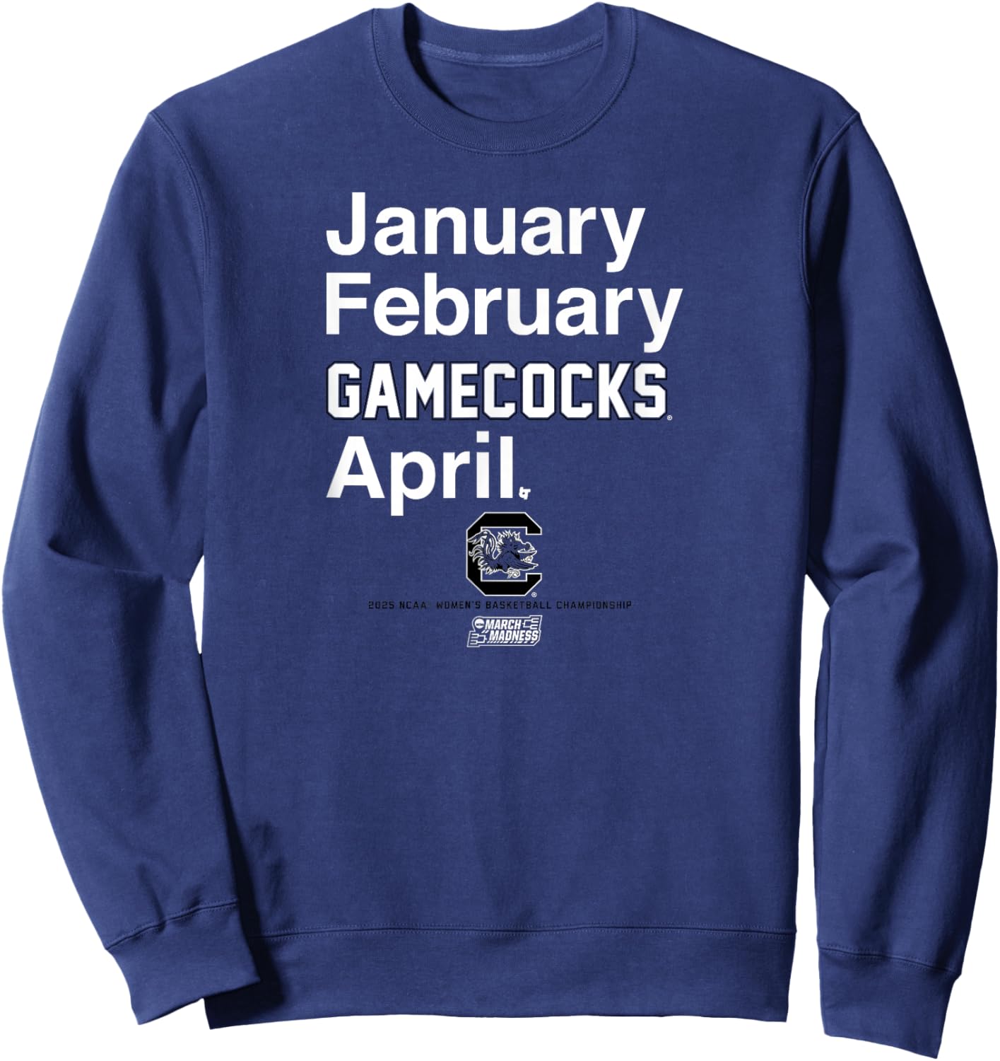 South Carolina Gamecocks Basketball: 2025 March Madness NCAA Sweatshirt - Sweatshirt | Navy