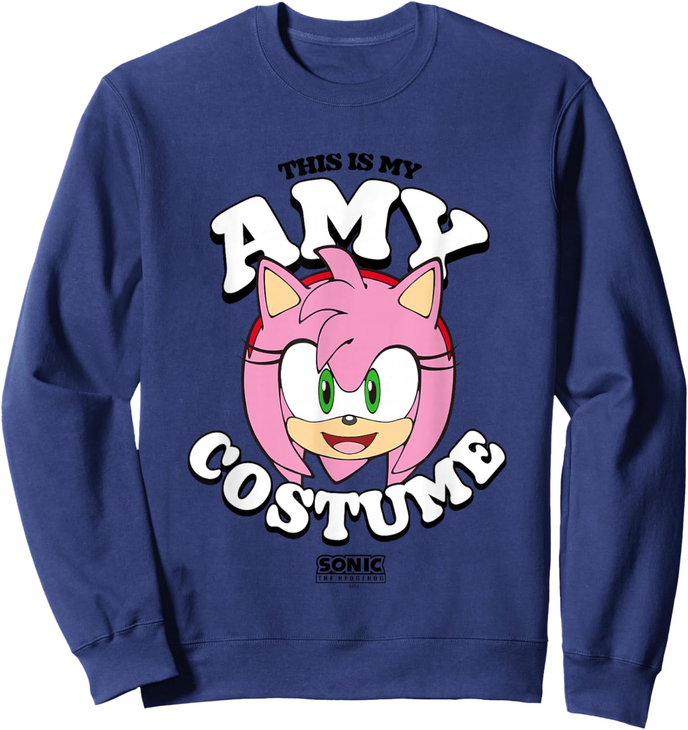 Sonic The Hedgehog Halloween This Is My Amy Costume Sweatshirt - Sweatshirt | Navy