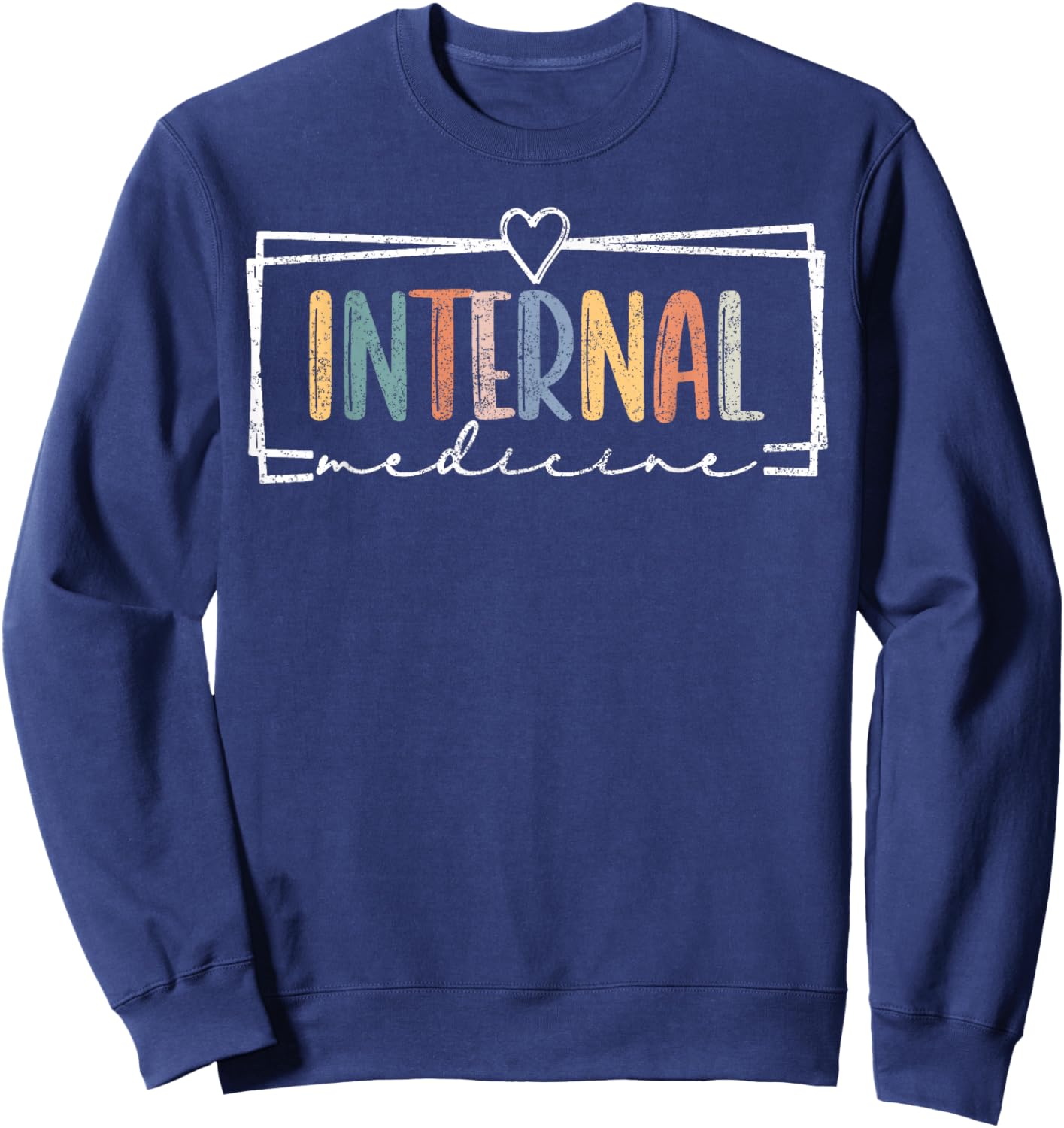 Internal Medicine Floral Internal Medicine Women in Medicin Sweatshirt - Sweatshirt | Navy