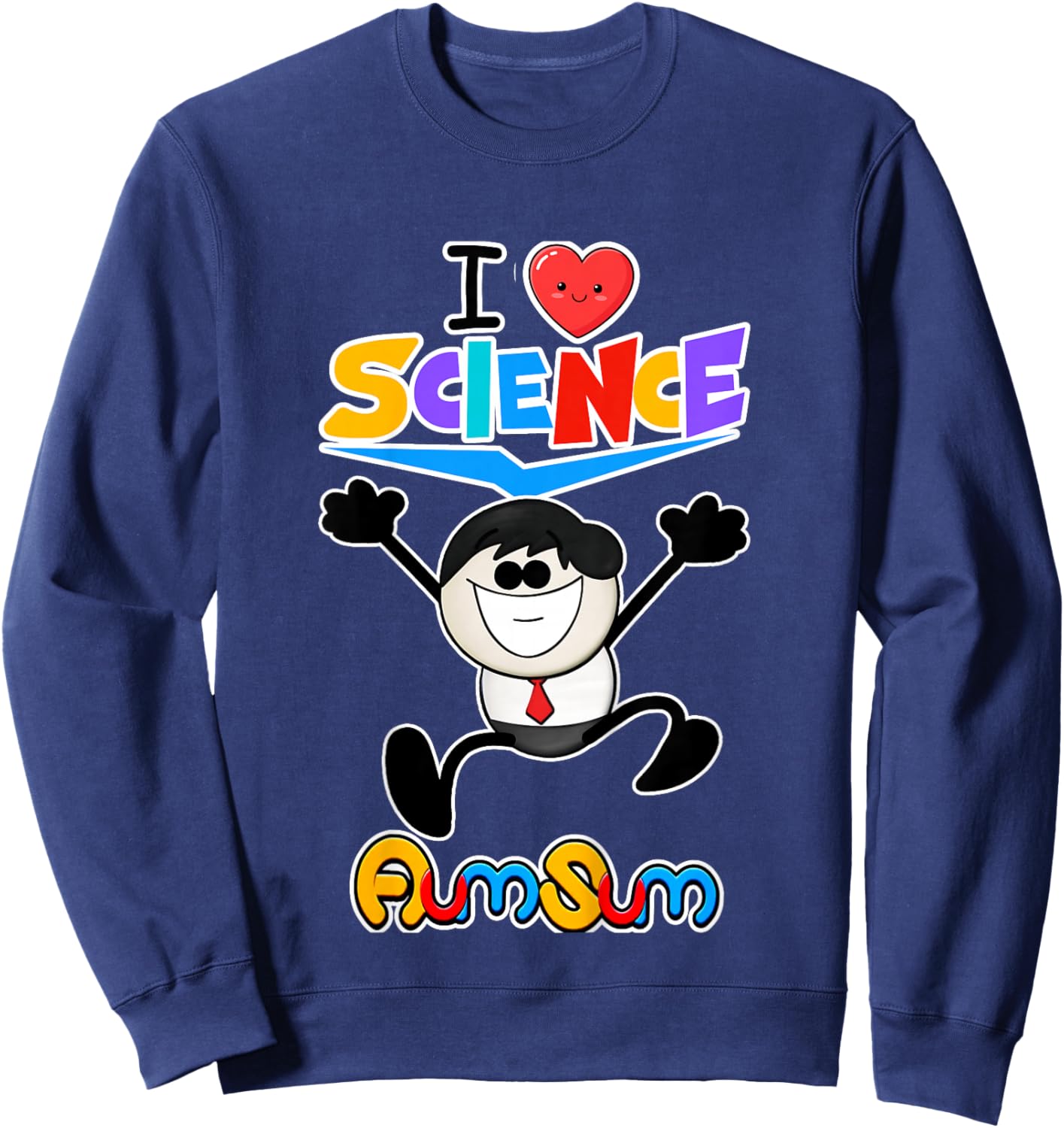 Kids AumSum: I Love Science Sweatshirt - Sweatshirt | Navy