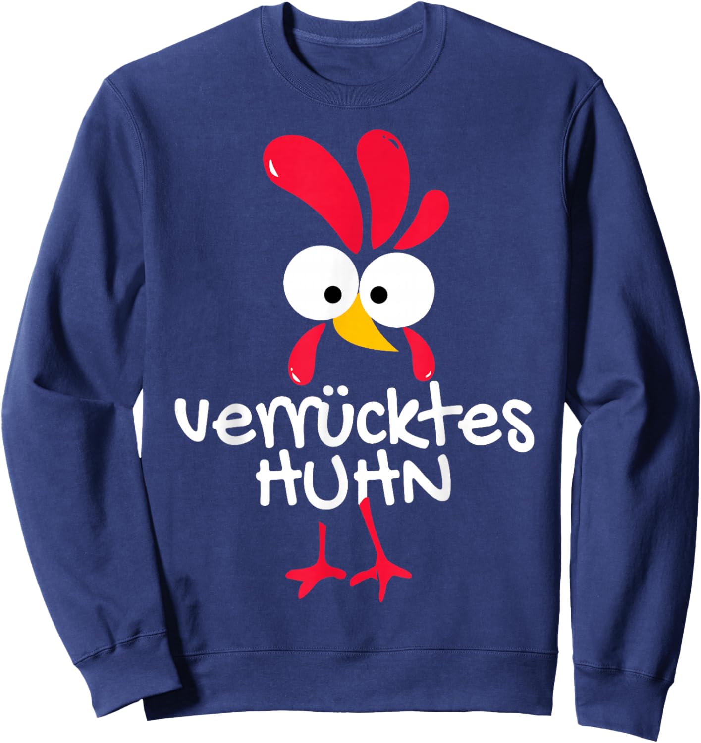 Carnival Costume Replacement Partner Funny Outfit Crazy Chicken Sweatshirt - Sweatshirt | Navy