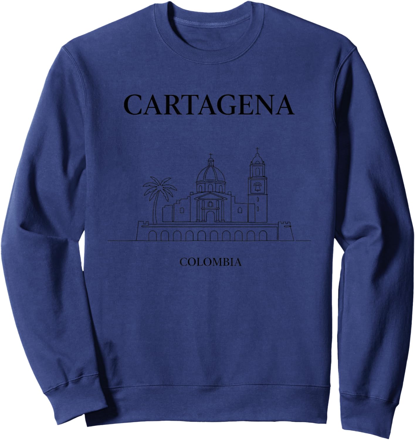 Cartagena Colombia Skyline Travel Souvenir Souvenir Sweatshirt - Sweatshirt | Navy