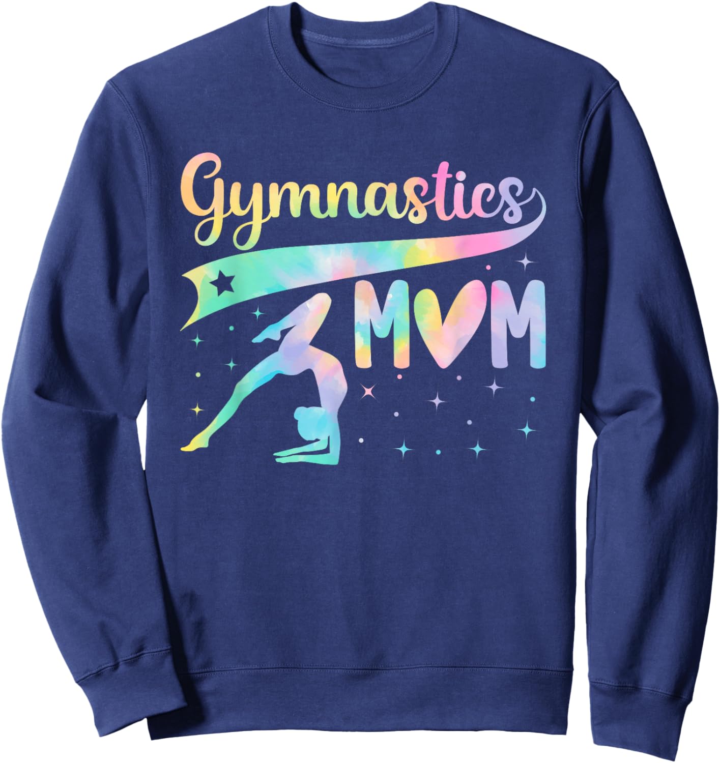 Gymnastics Mom Tie Dye Handstand Girls Women Gymnast Sweatshirt - Sweatshirt | Navy
