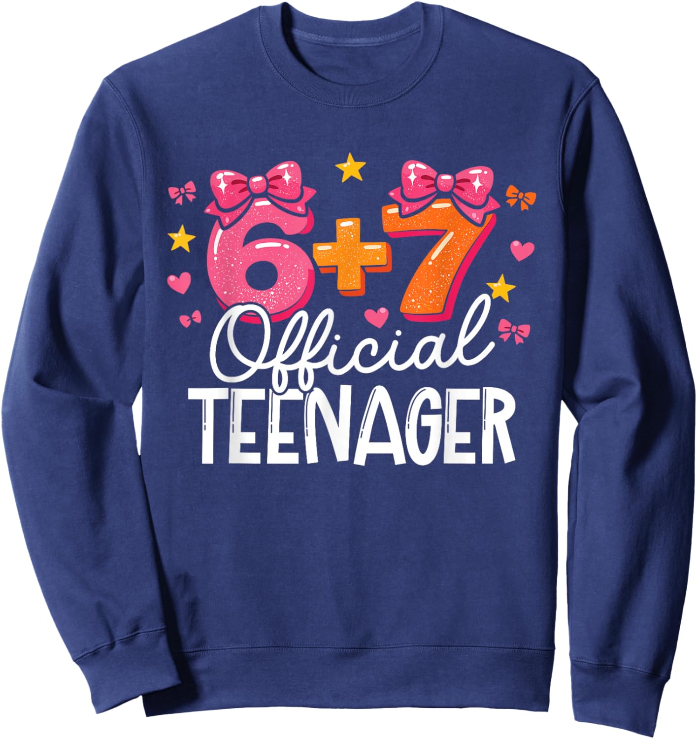 6+7 Official Teenager 67 Meme Six Seven Brainrot Sweatshirt - Sweatshirt | Navy