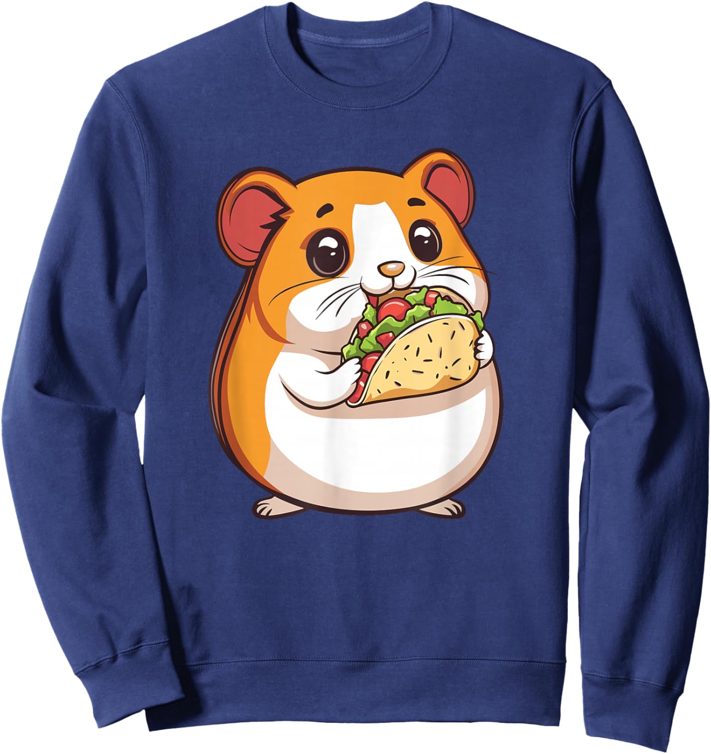 Cute Hamster Taco Sweatshirt - Sweatshirt | Navy