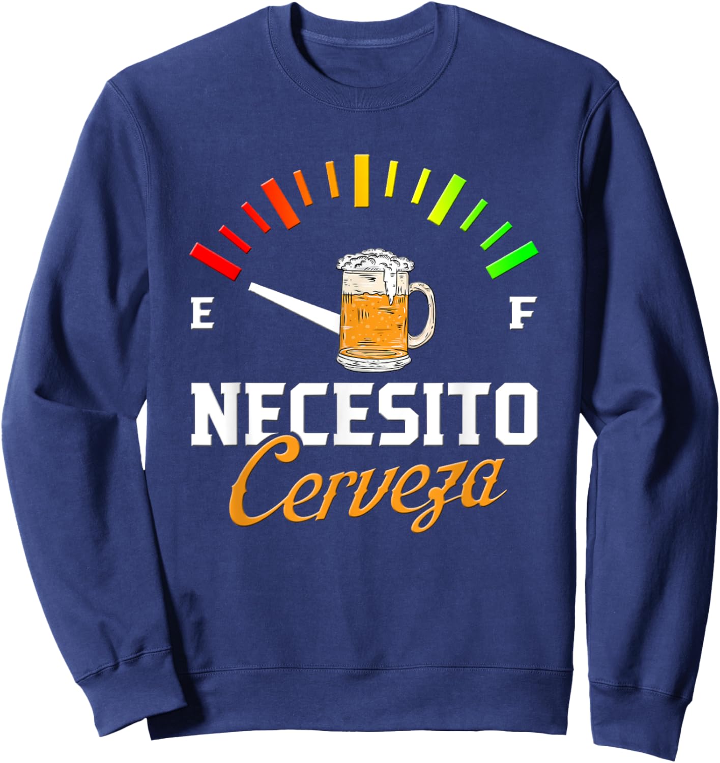 Necesito Cerveza Shirt - Cerveza Sweatshirt - Sweatshirt | Navy