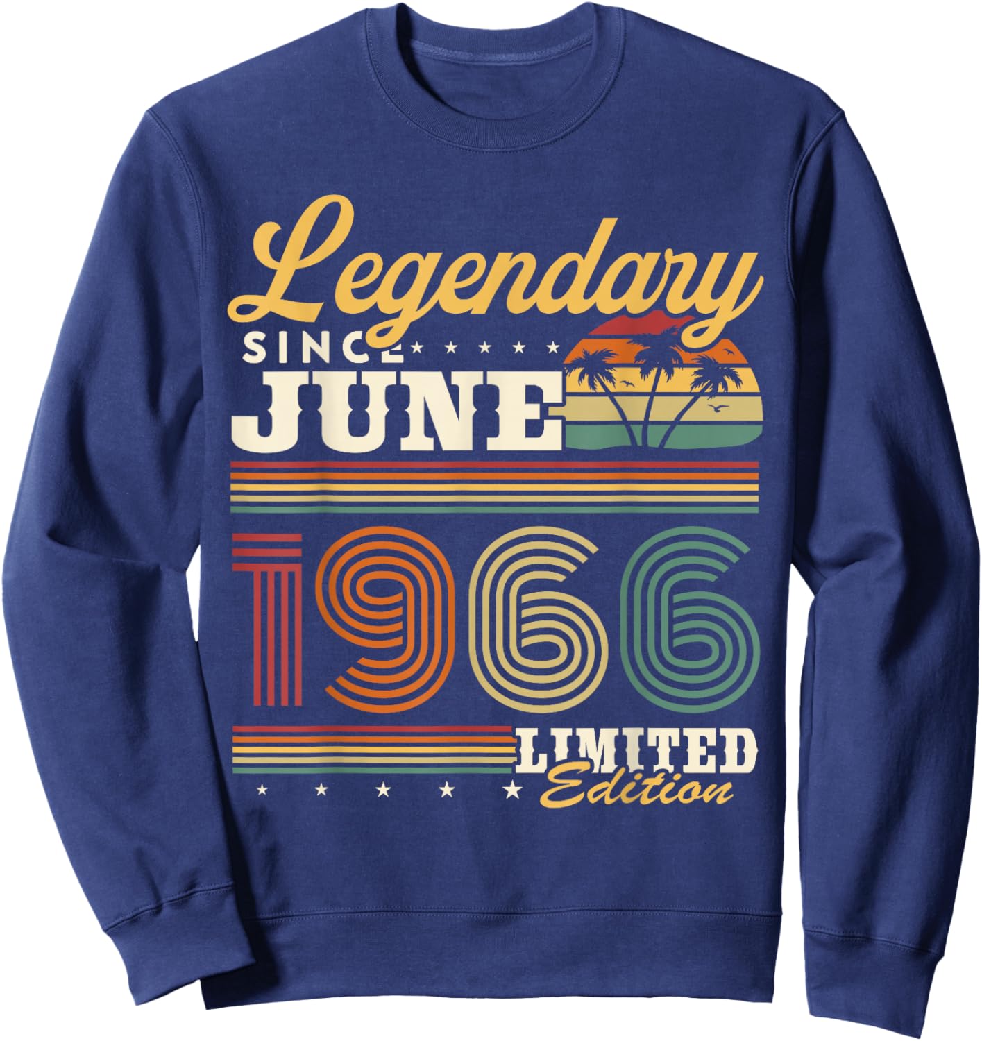 Vintage Cadeau d'anniversaire 60 Ans Nés en Juin 1966 Sweatshirt - Sweatshirt | Navy