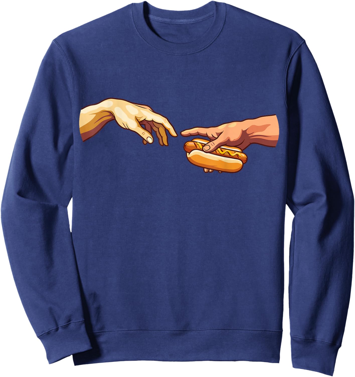 Hot Dog The Creation Funny Sweatshirt - Sweatshirt | Navy