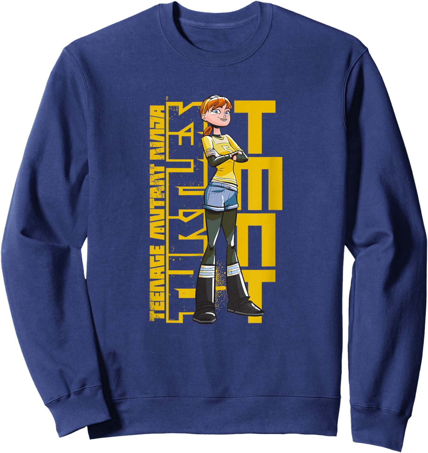 Mademark x Teenage Mutant Ninja Turtles - Teenage Mutant Ninja Turtles - Original TMNT April O'Neil Sweatshirt - Sweatshirt | Navy