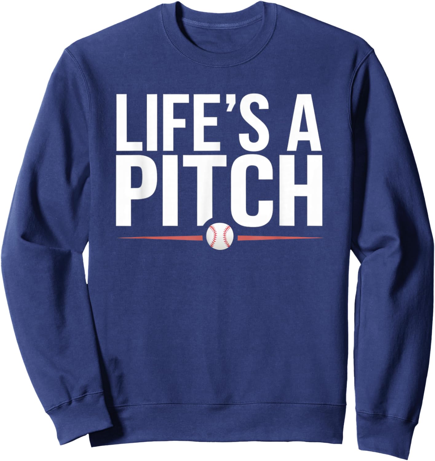 Baseball Life's A Pitch Family Matching Sweatshirt - Sweatshirt | Navy