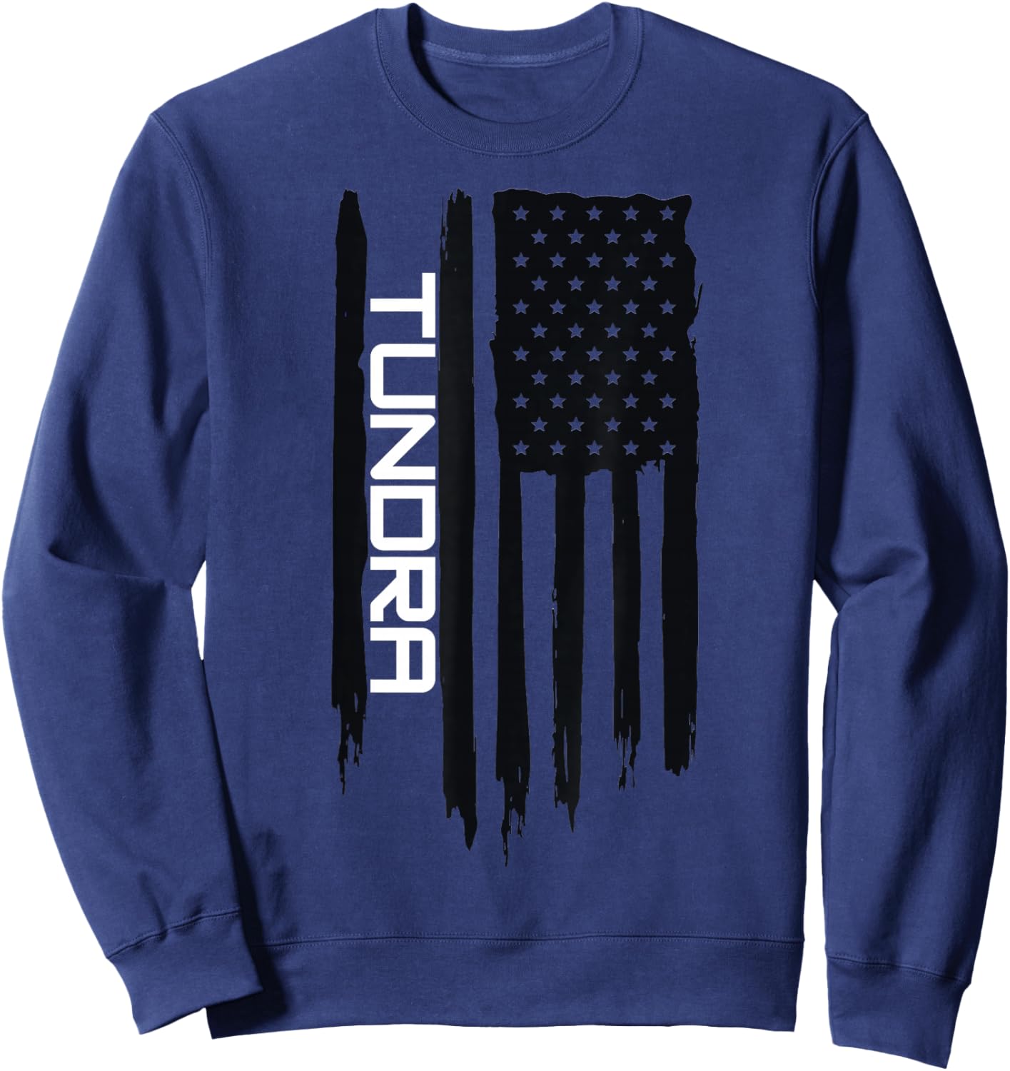 Alaskan Rugged Tundra American Flag USA Sweatshirt - Sweatshirt | Navy