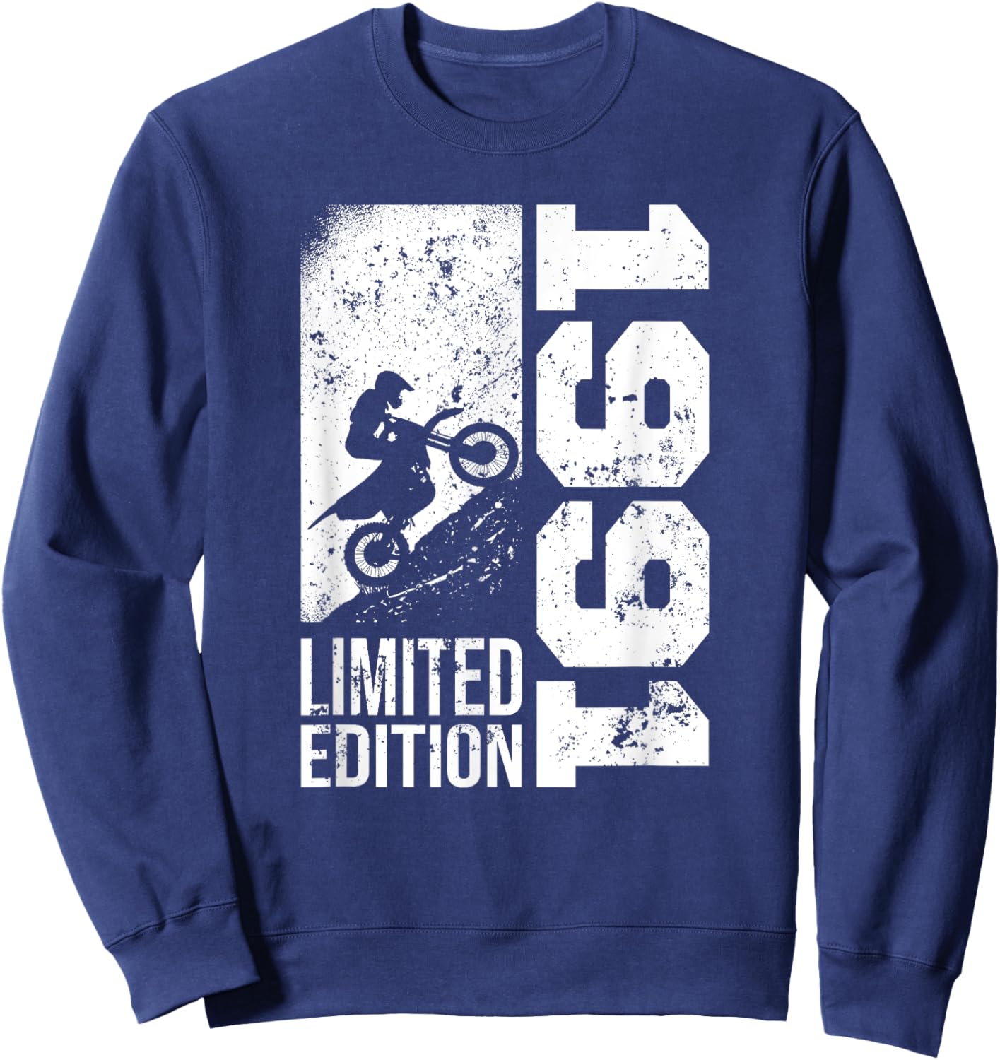 Motorcycle Vintage 1991 Birthday Dirtbike Pitbike Motocross Sweatshirt - Sweatshirt | Navy