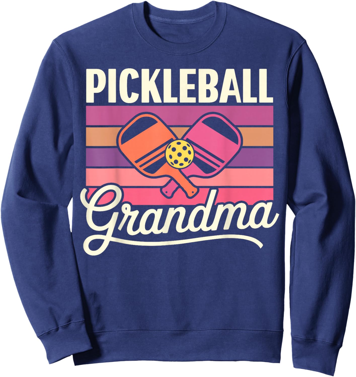 Proud Pickleball Grandma Grandmother Sweatshirt - Sweatshirt | Navy