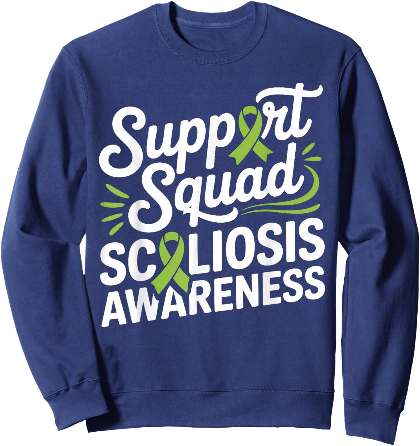 Scoliosis Art Women Spinal Fusion Scoliosis Survivor Sweatshirt - Sweatshirt | Navy