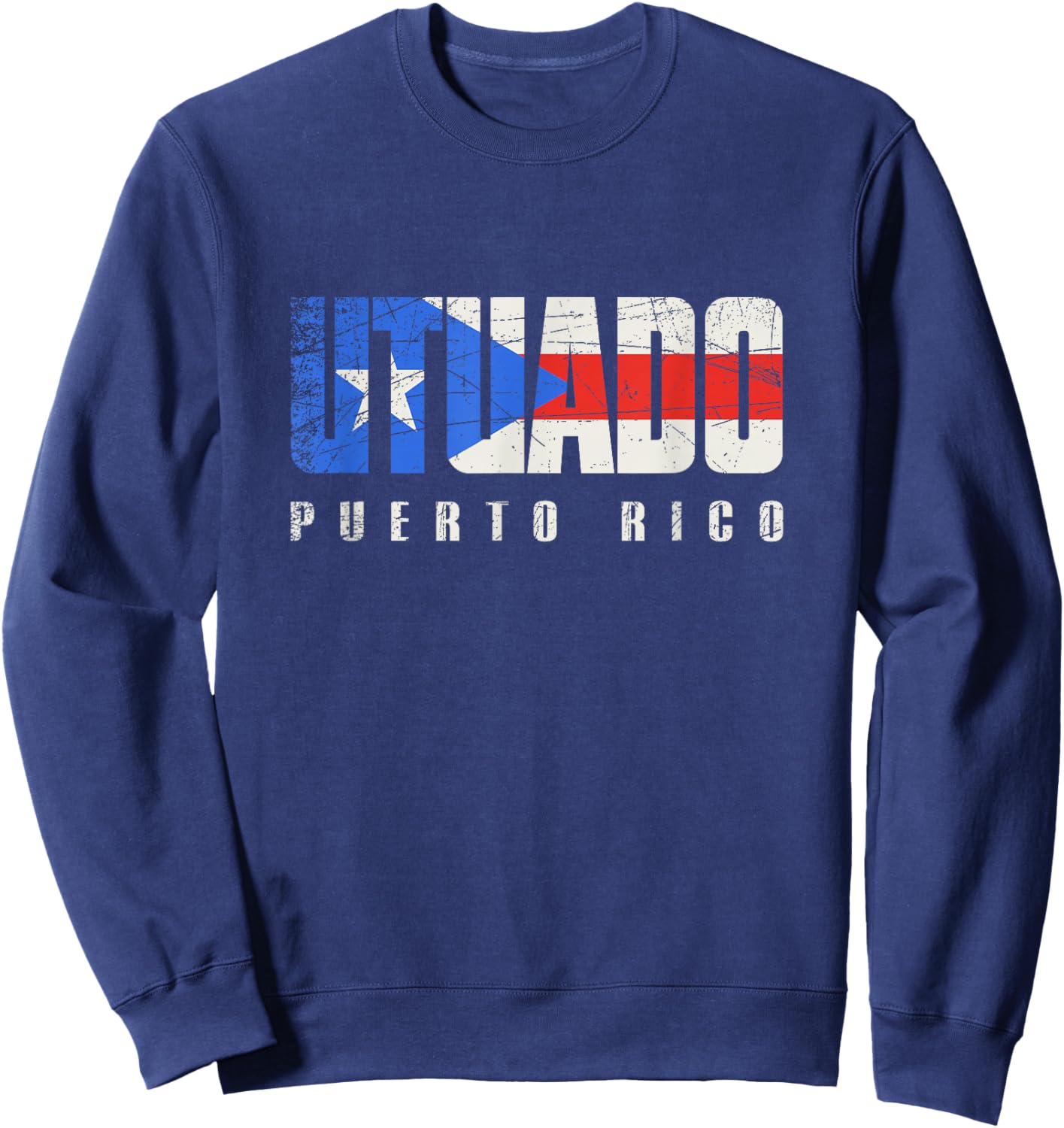 Puerto Rican flag Utuado Puerto Rico Sweatshirt - Sweatshirt | Navy