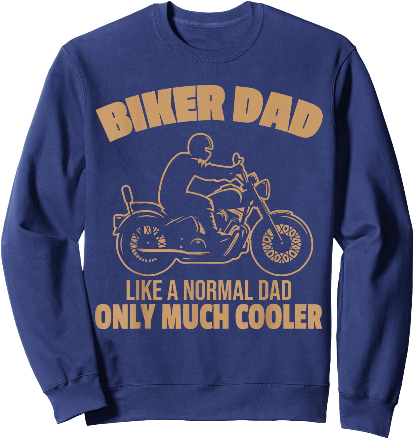 Retro Biker Vater Motorrad Chopper Rider Papa Herren Mann Sweatshirt - Sweatshirt | Navy