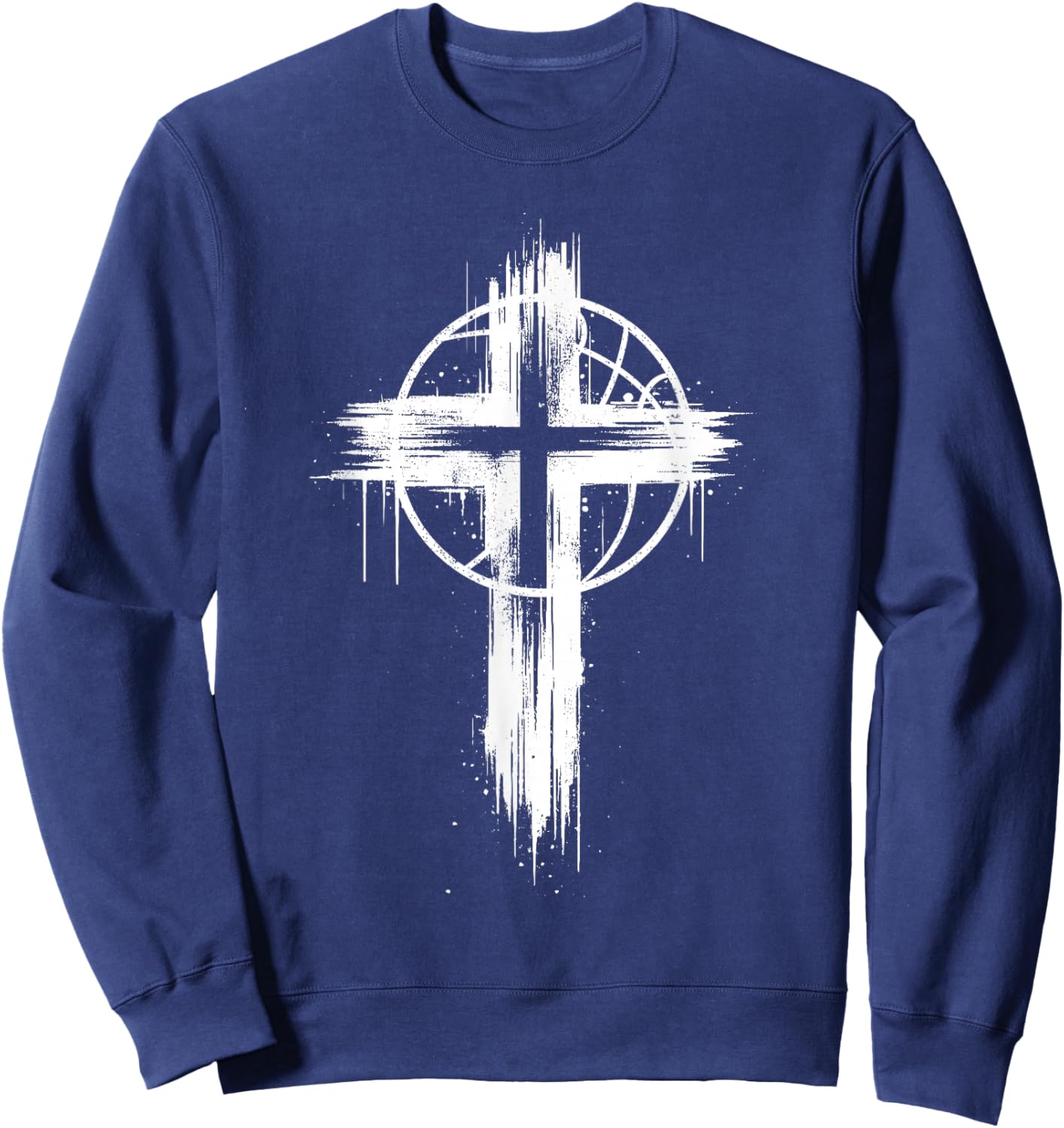 Christian Basketball Cross Sweatshirt - Sweatshirt | Navy