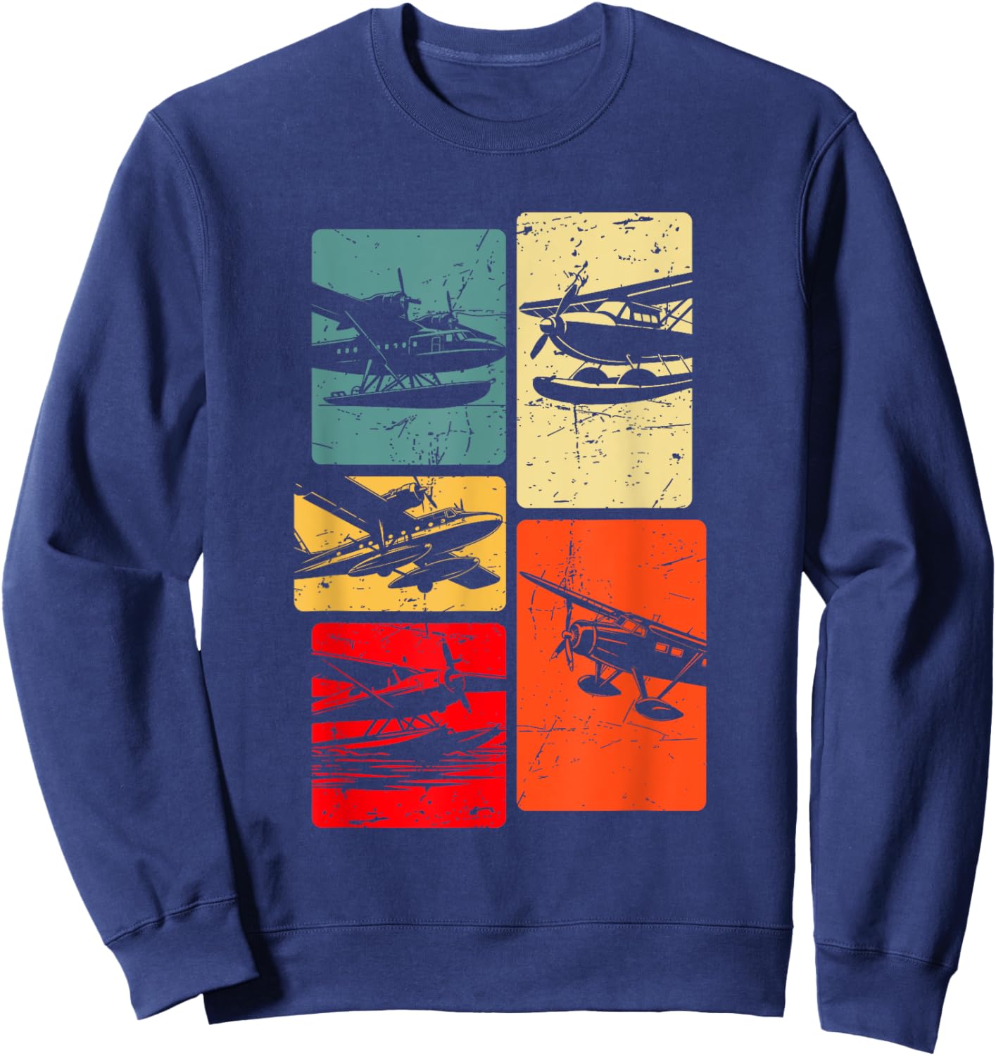 Seaplane Silhouette Sweatshirt - Sweatshirt | Navy